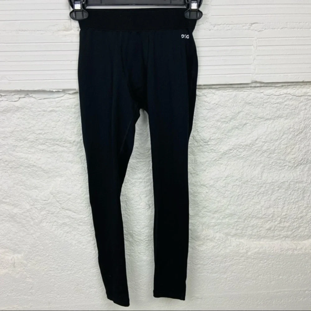 DSG black stretchy spandex girls leggings size large 14/16
